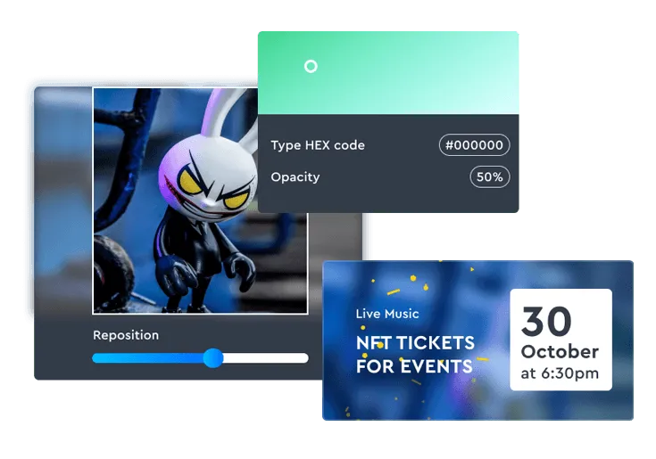 Customise your NFT ticket