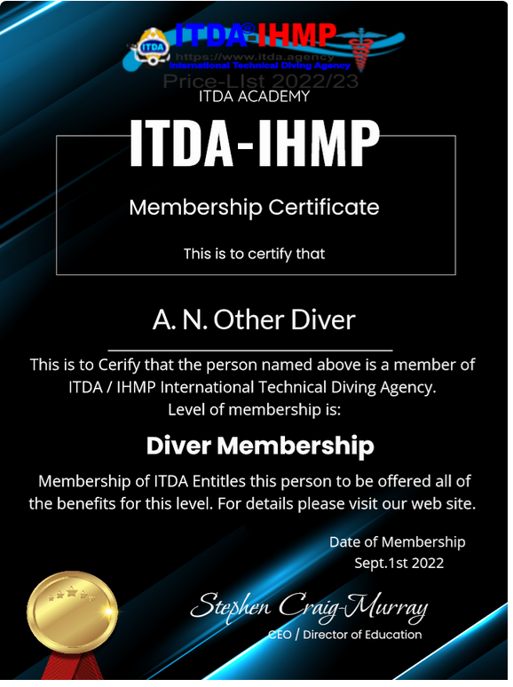 membership certificate