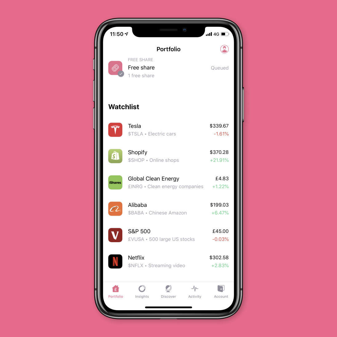 Watchlist has arrived on your Freetrade app
