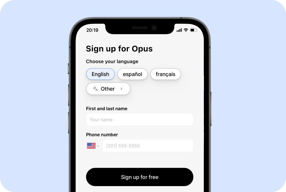 Try a training course Opus
