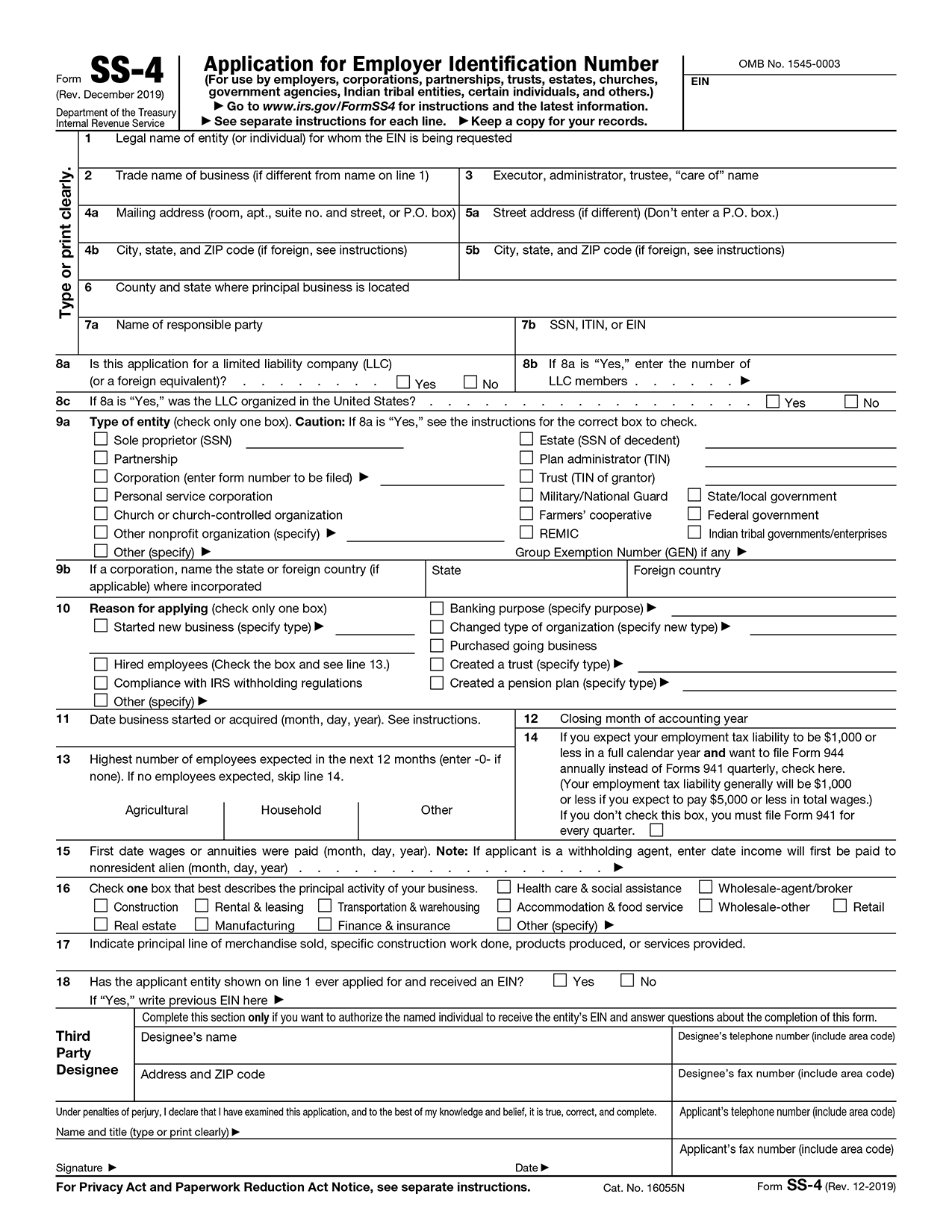 How To Fill Out Form SS 4 EIN Number Application Online GOV 