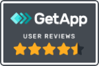 GetApp user reviews star badge