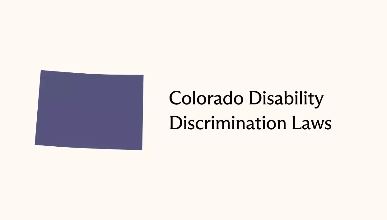 Colorado Disability Discrimination Laws Disclo Resource