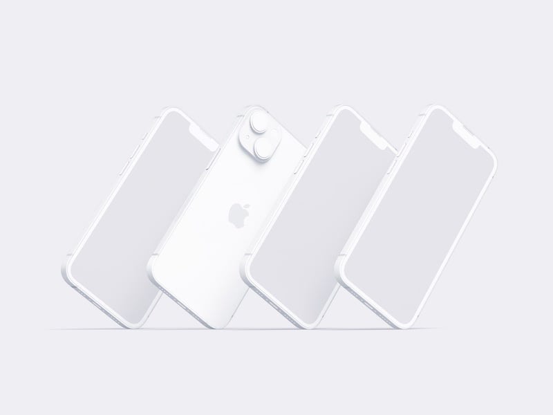 Clay iPhone 14 Mockup