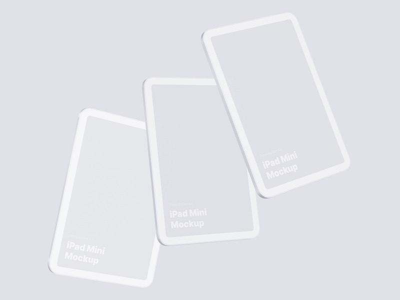 iPad Mini Realistic Mockups, Scene 13 Sketch, Figma