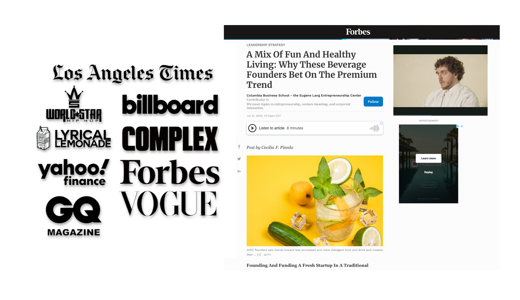 Press Releases on Forbes, Lyrical Lemonade, Billboard, GQ, Cosmopolitan