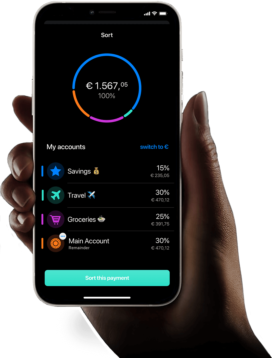 Payment Sorter screen