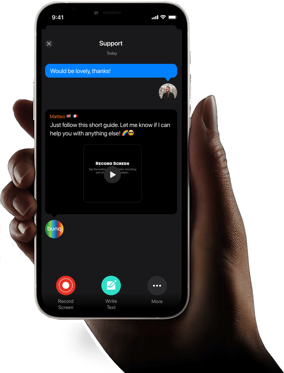 24/7 Online Support screen