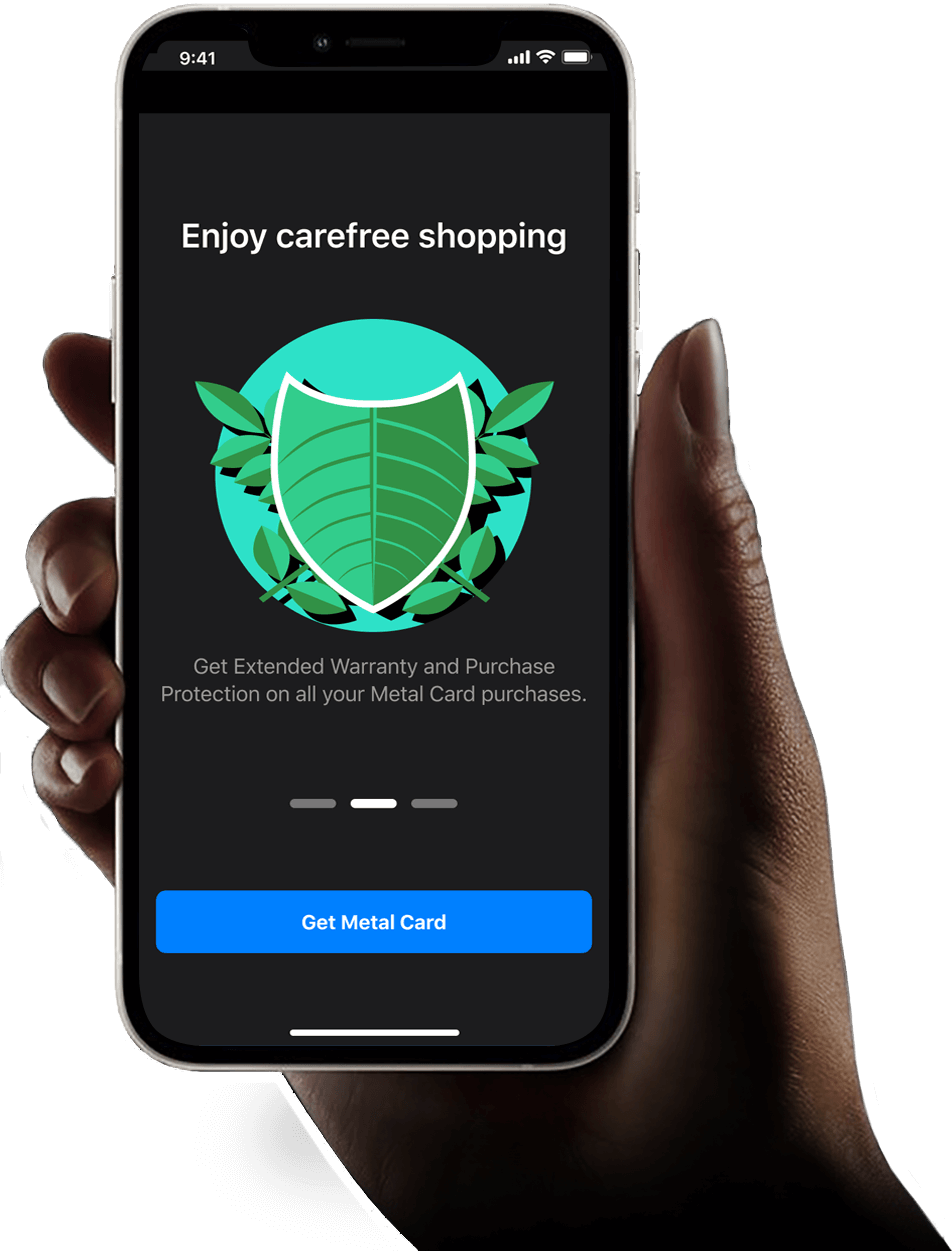 Purchase Protection and Extended Warranty screen