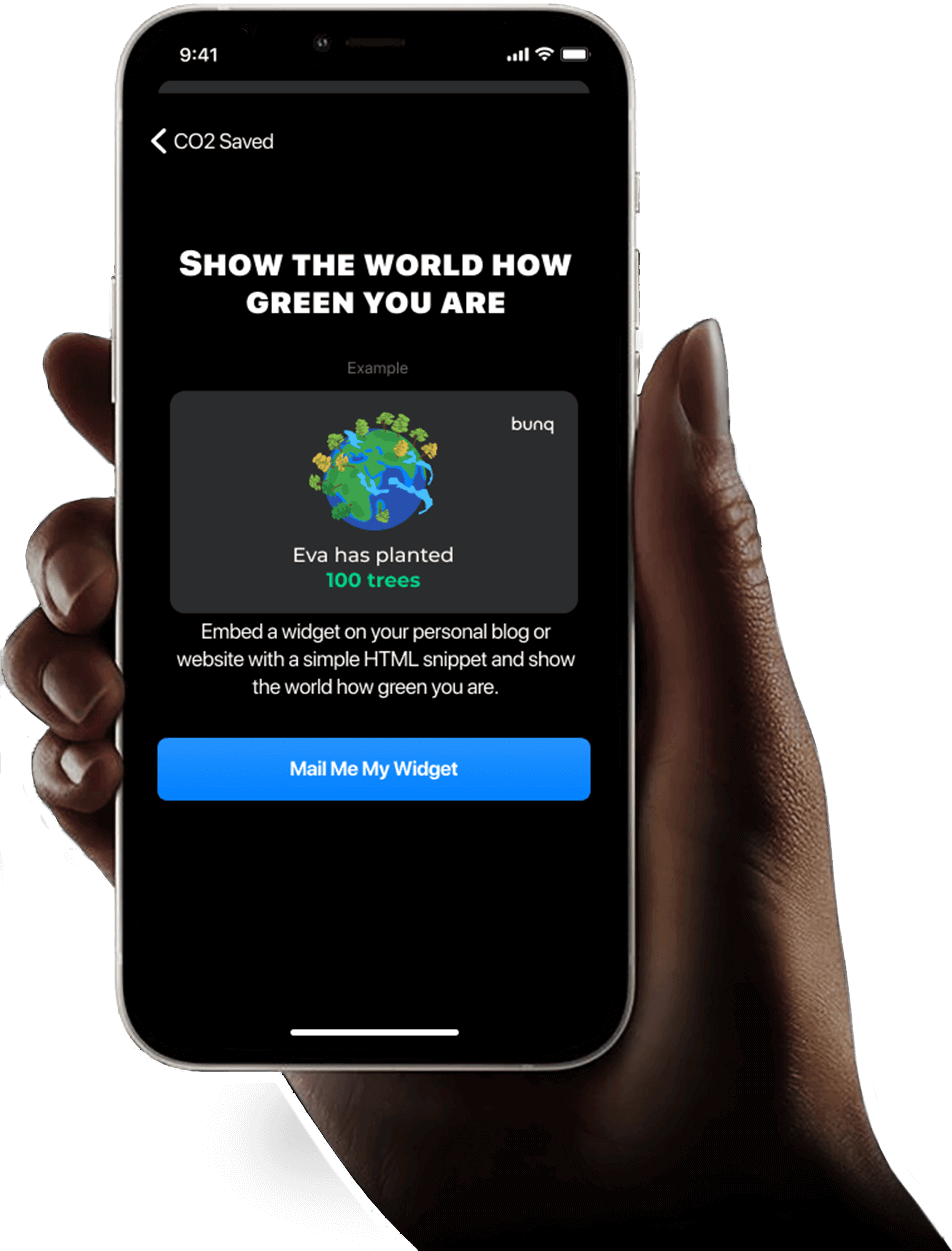Easy Green Widget screen