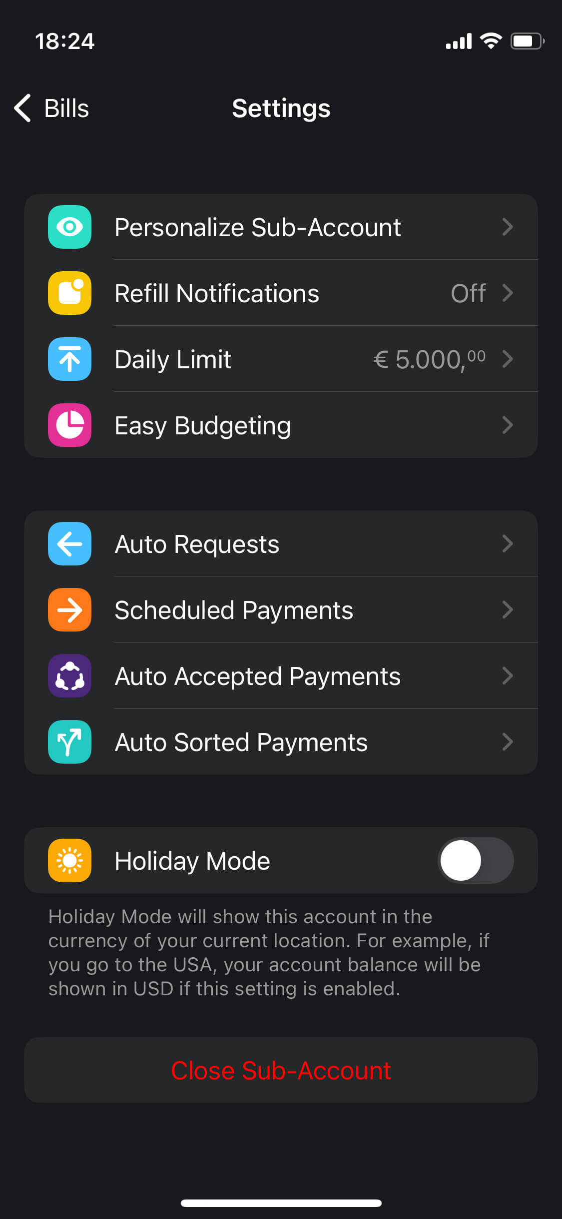 Screenshot of app screen