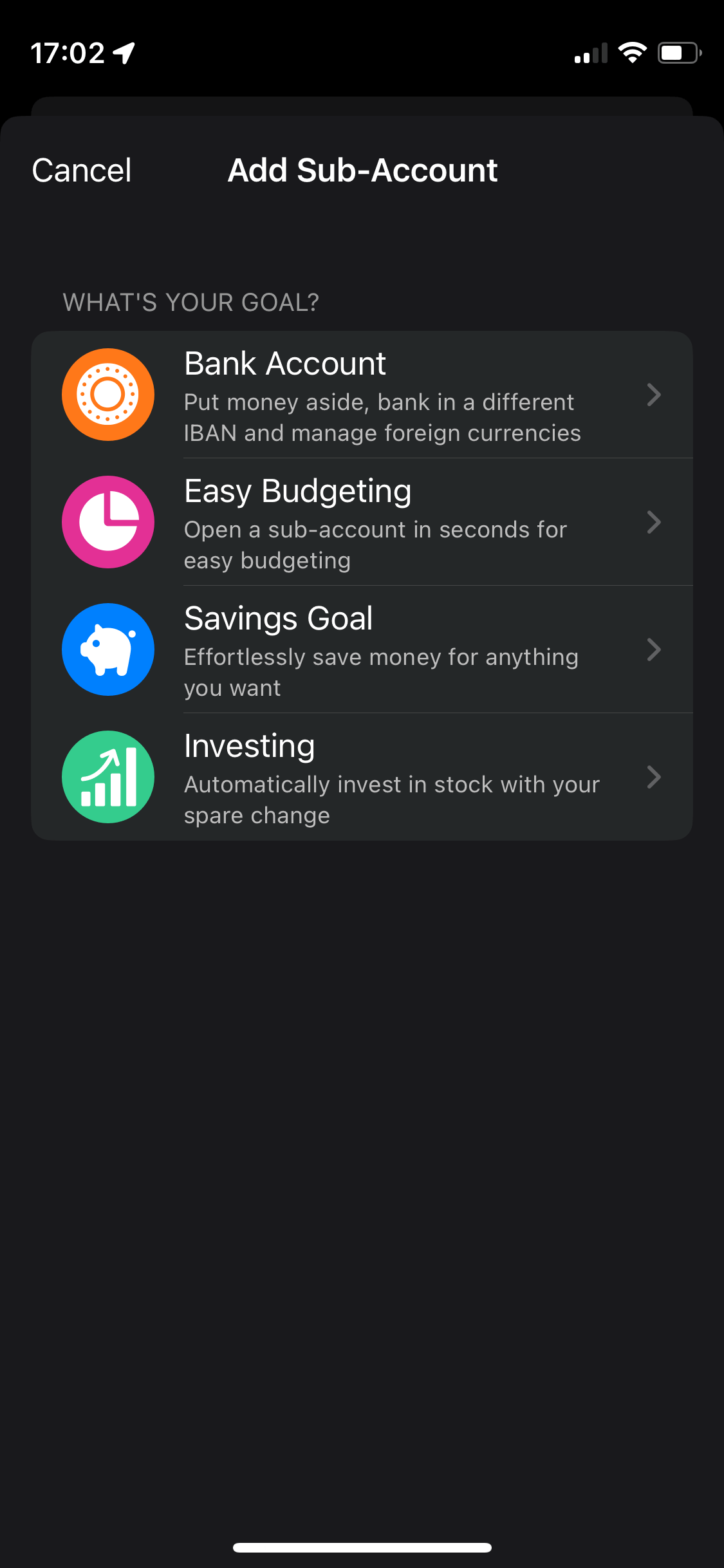 Screenshot of app screen