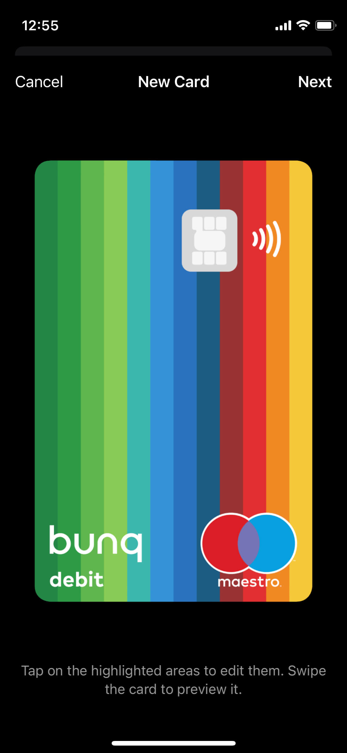 Screenshot of app screen