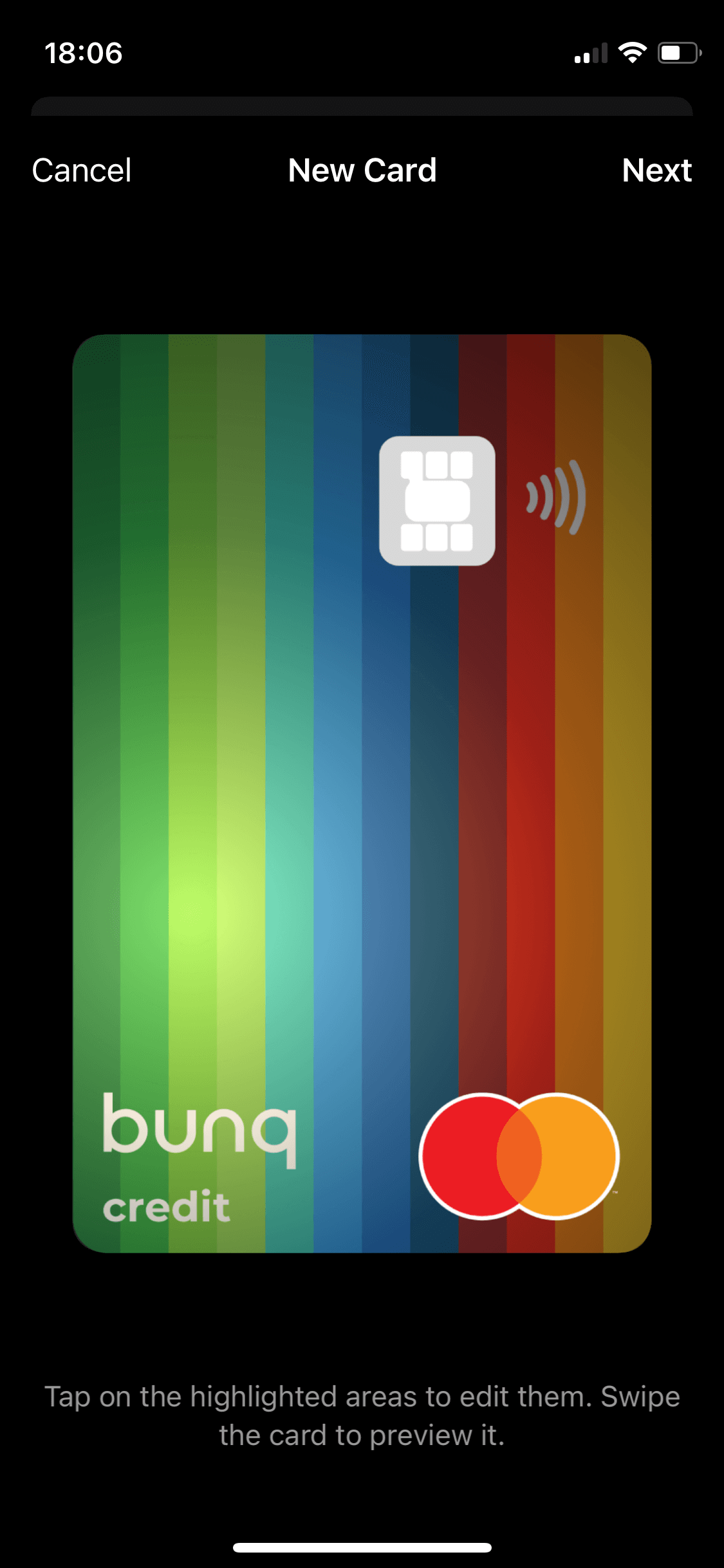 Screenshot of app screen
