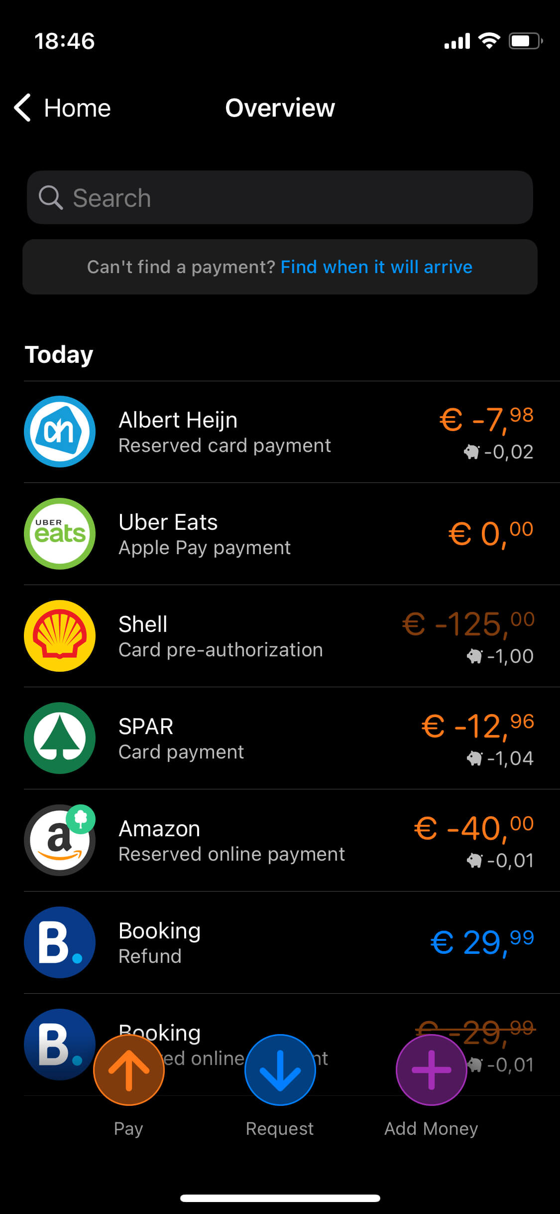 Screenshot of app screen