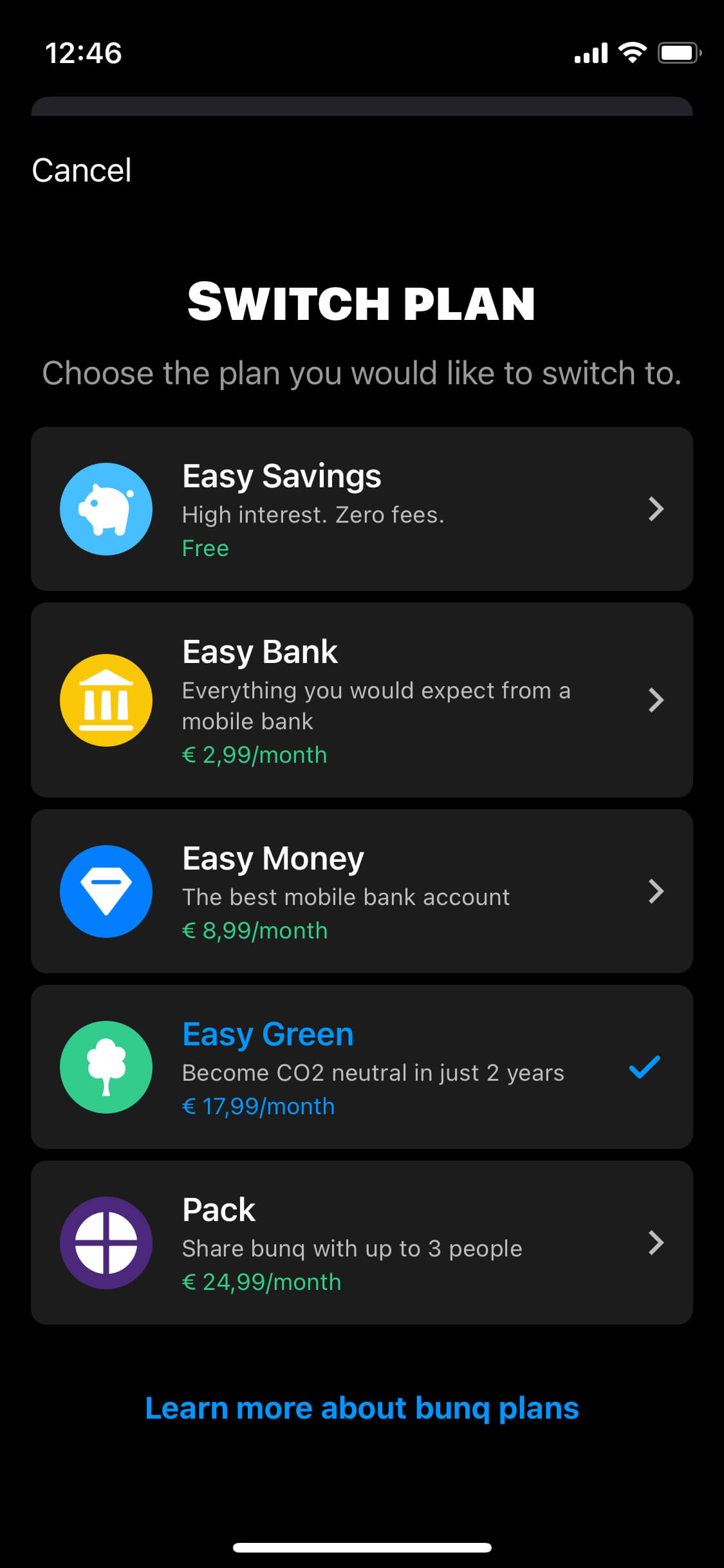 Screenshot of app screen