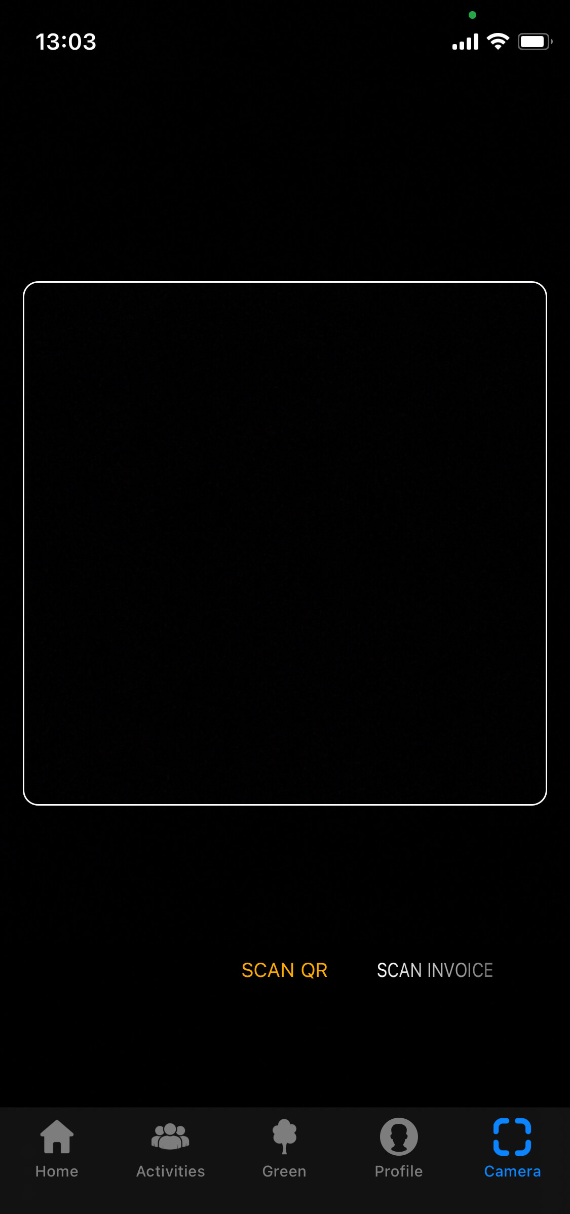 Screenshot of app screen