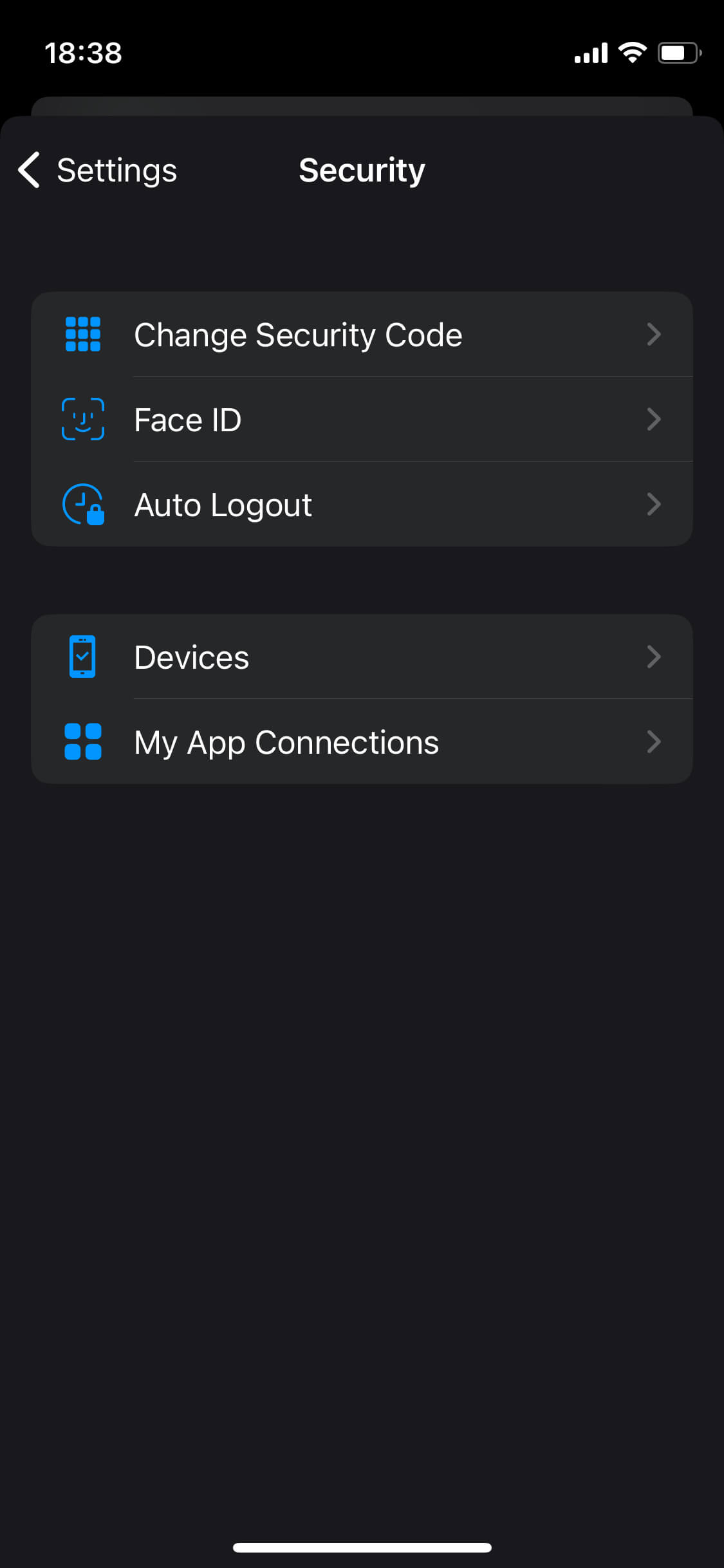 Screenshot of app screen