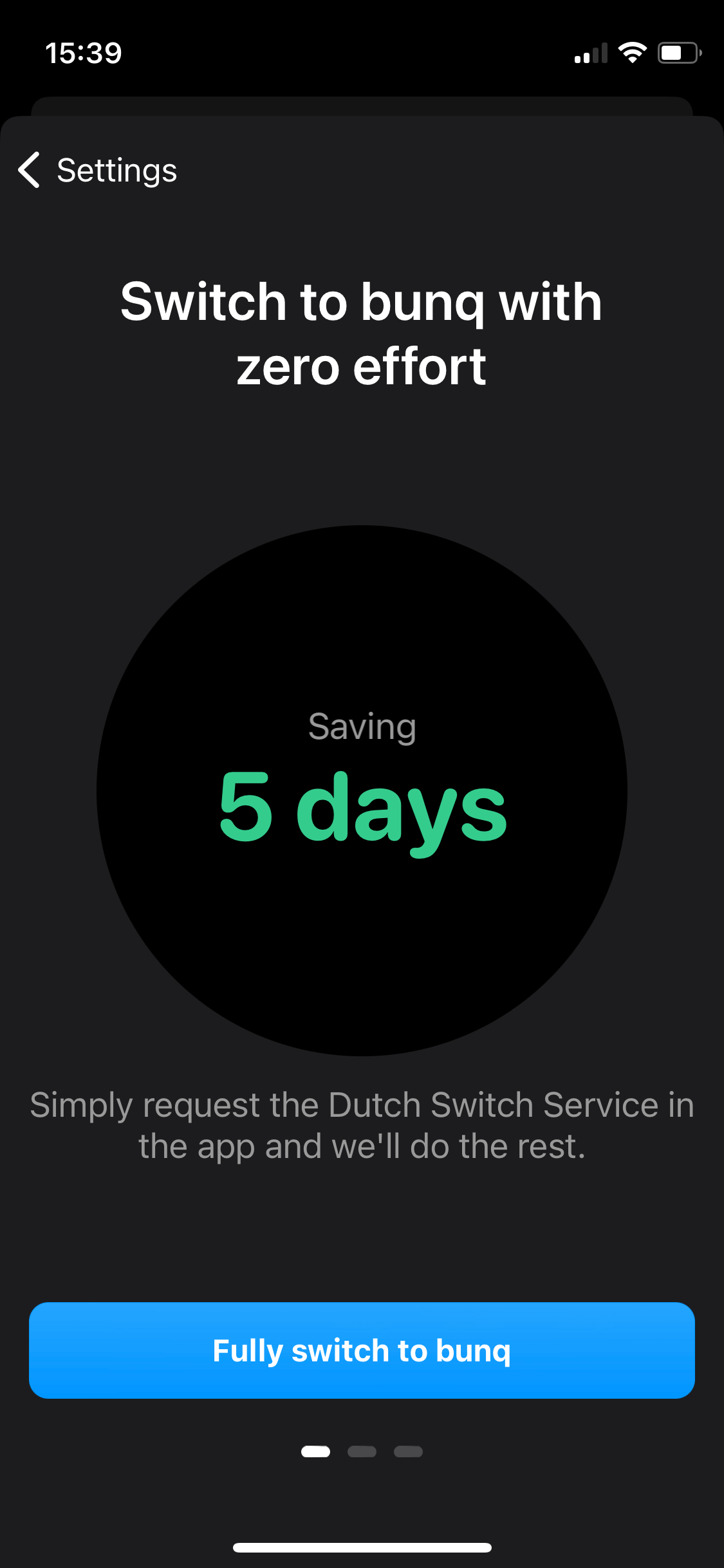 Screenshot of app screen
