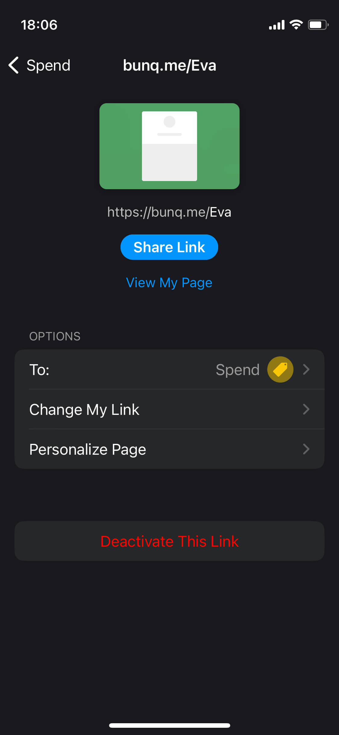 Screenshot of app screen