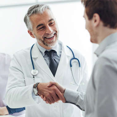 doctor handshake patient