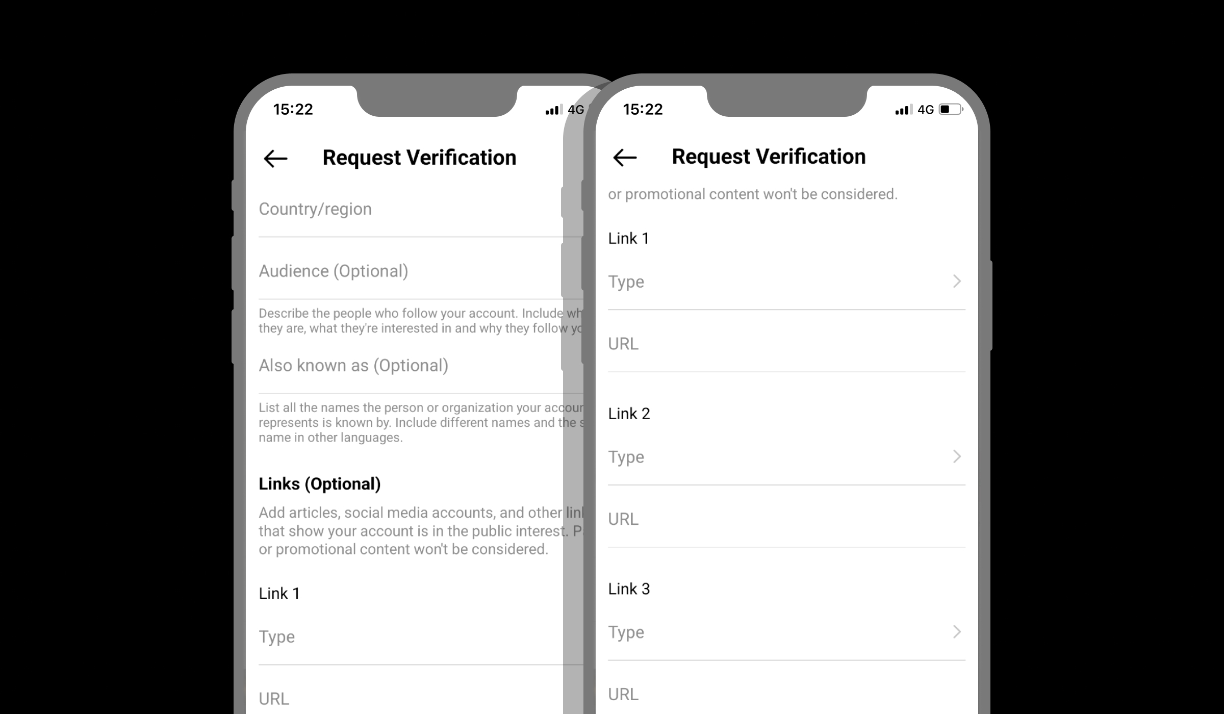 Blue tick verification process on Instagram