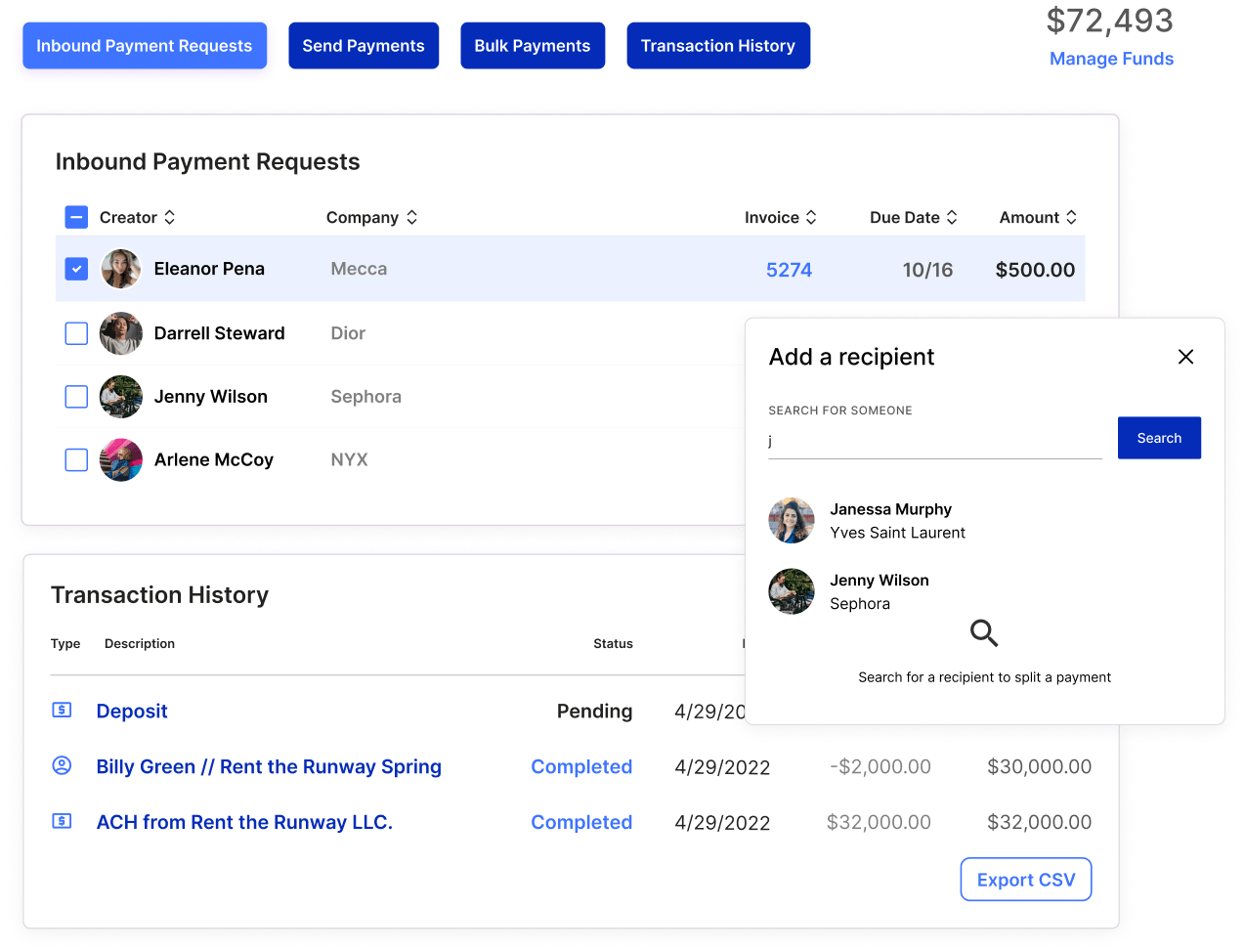 All in one Payments dashboard