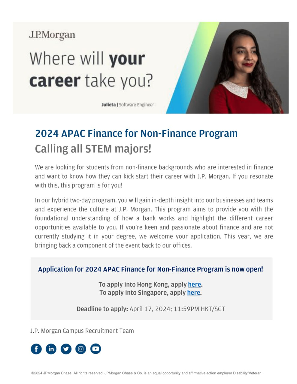 JPMC Candidate Experience page Careers