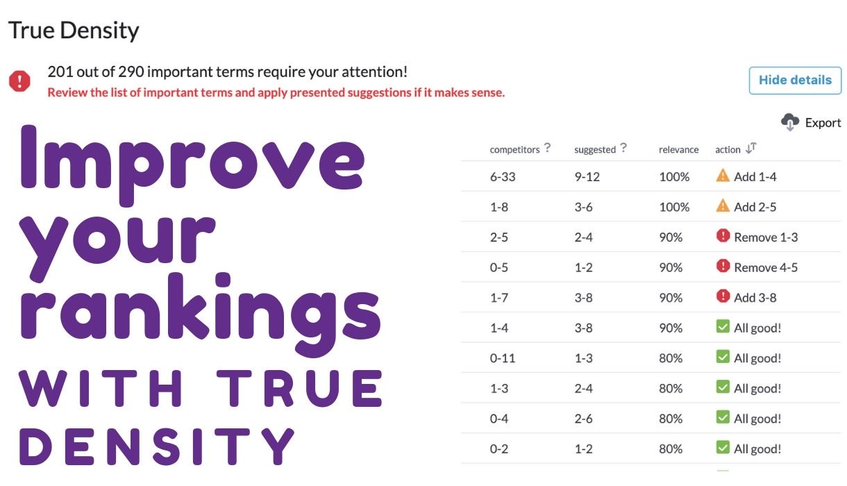 improve your ranking in search results with true keyword density