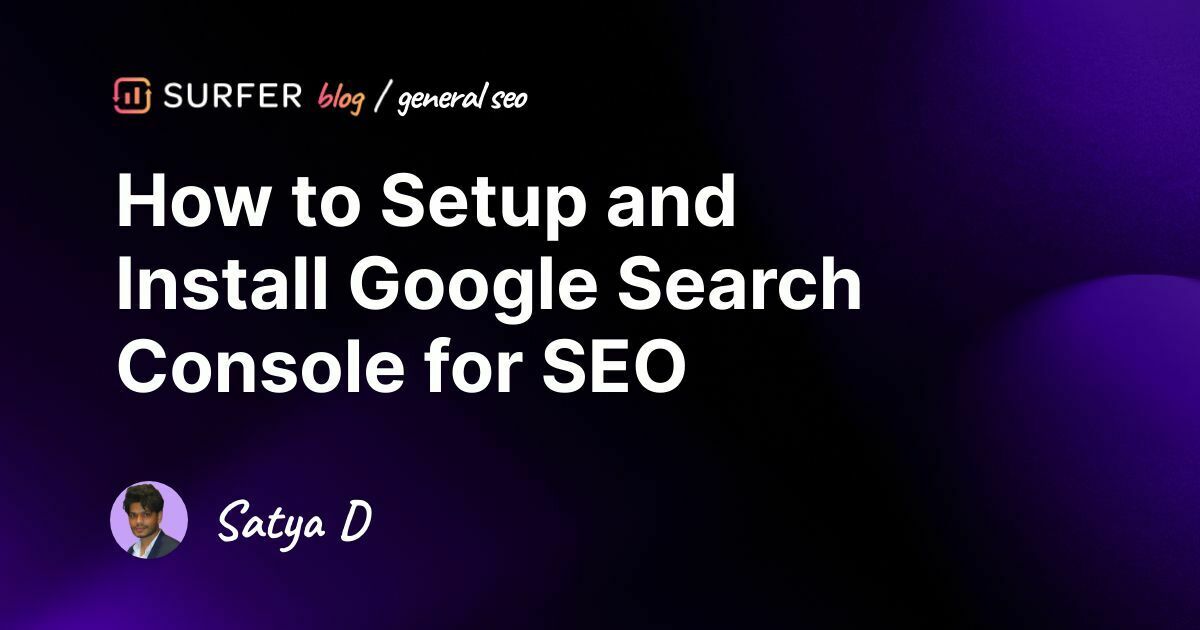How to Setup and Install Google Search Console for SEO