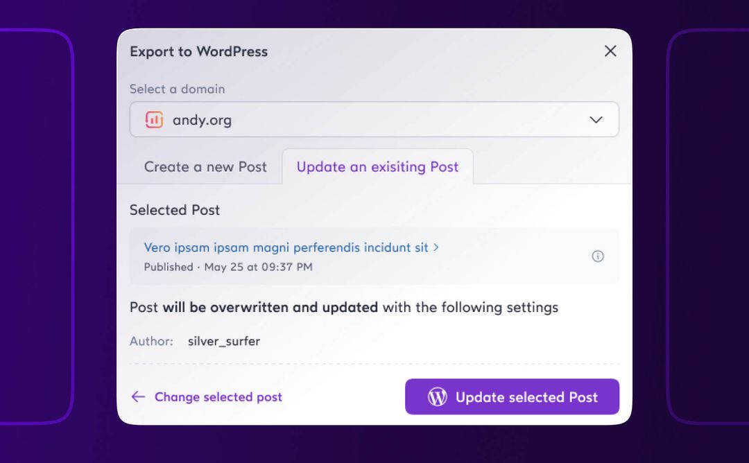 Surfer’s free WordPress plugin!