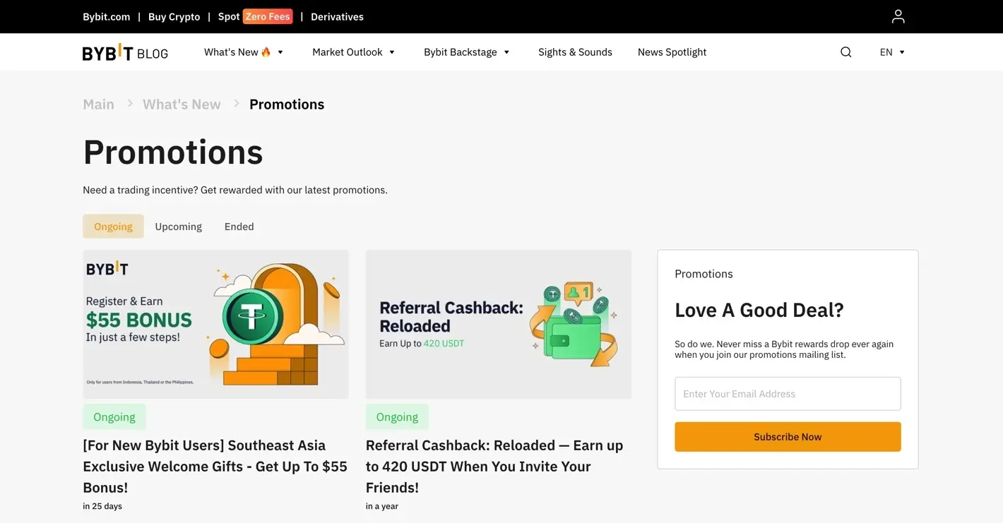 Bybit Promotions.