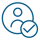 Verified person icon
