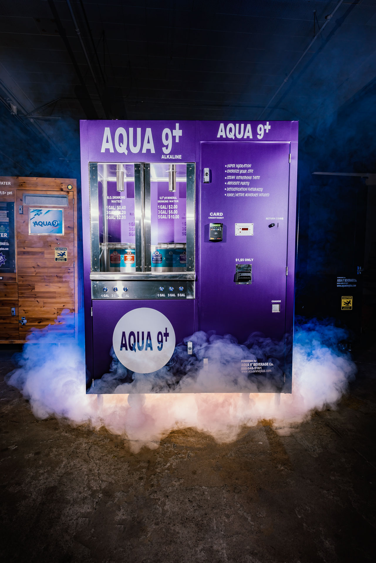 AQUA 9+ Bulk Water Vending Machine Business Opportunities 9.5+ pH