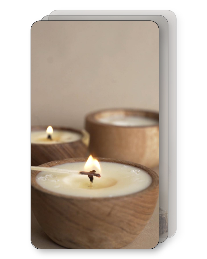 Minimal Wooden Candles Pack Stock Vertical Video Collection on Packsia