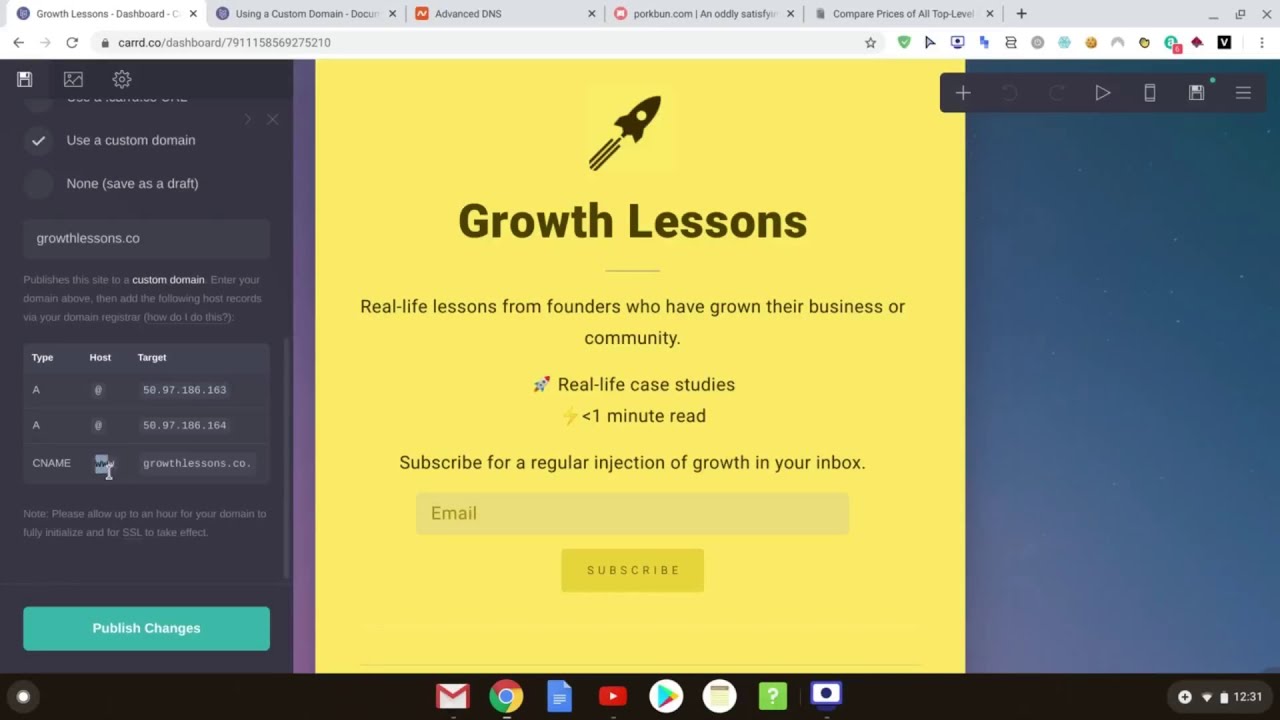 A Beginner's Guide to using a custom domain for Carrd