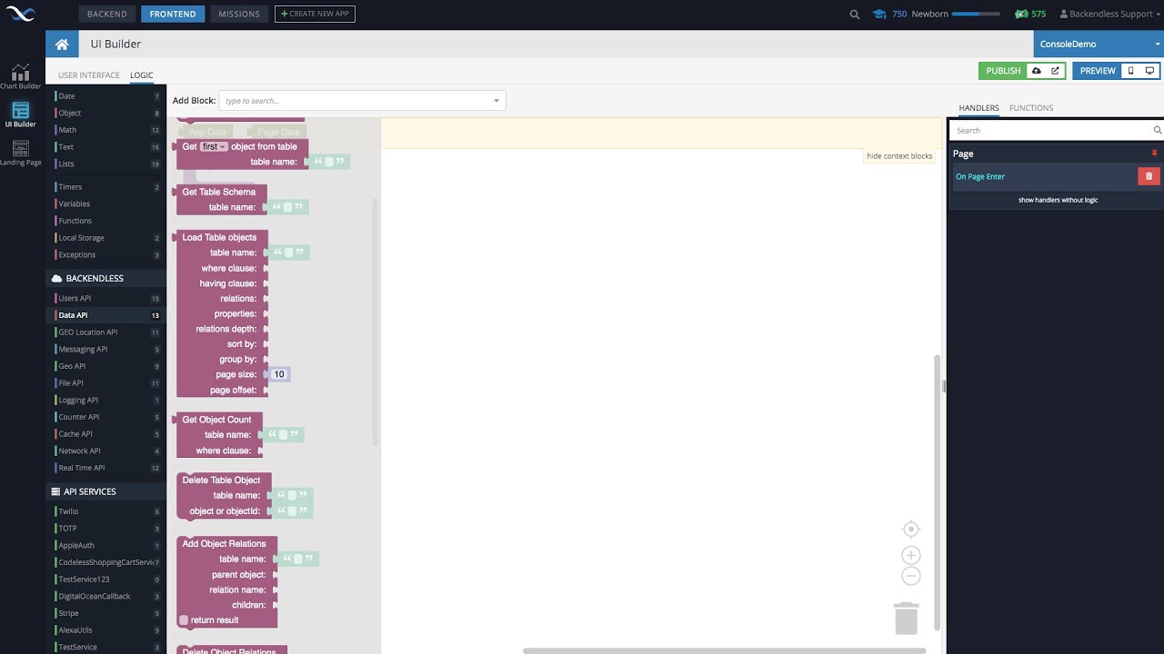 Backendless: Developing a Basic App with Database Integration