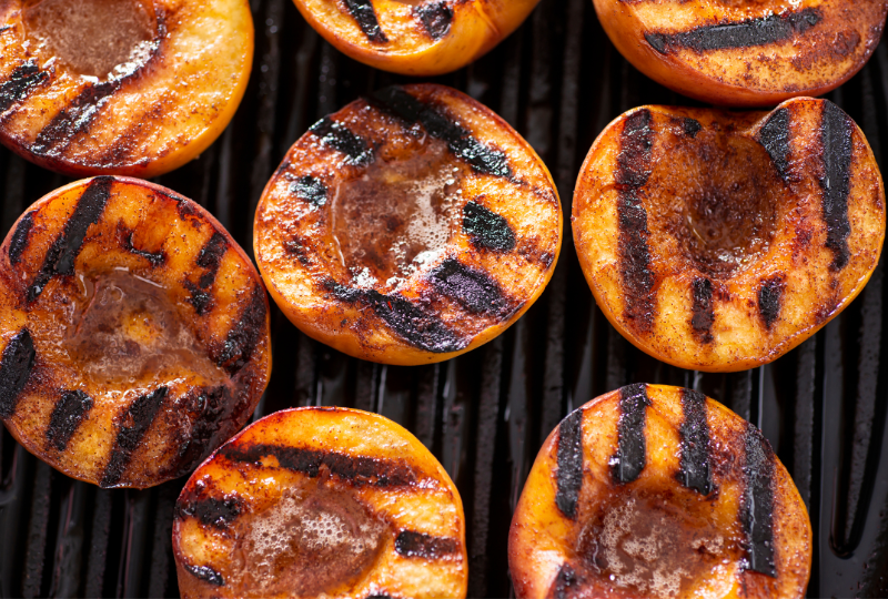 BBQ Rub Grilled Peaches Victoria Gourmet