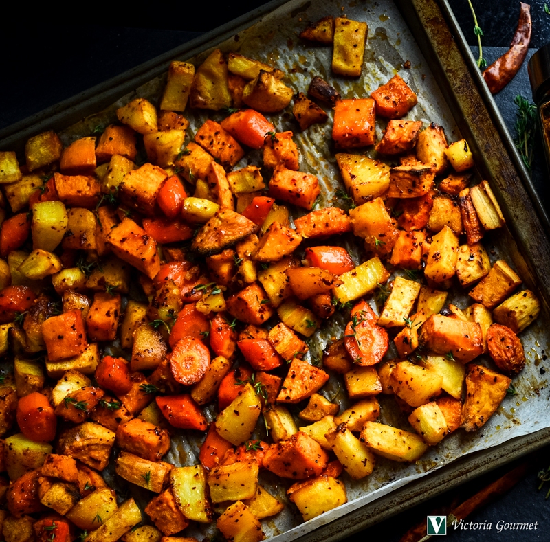 Roasted Root Vegetables with Savory Honey Vegetable Glaze Victoria Gourmet