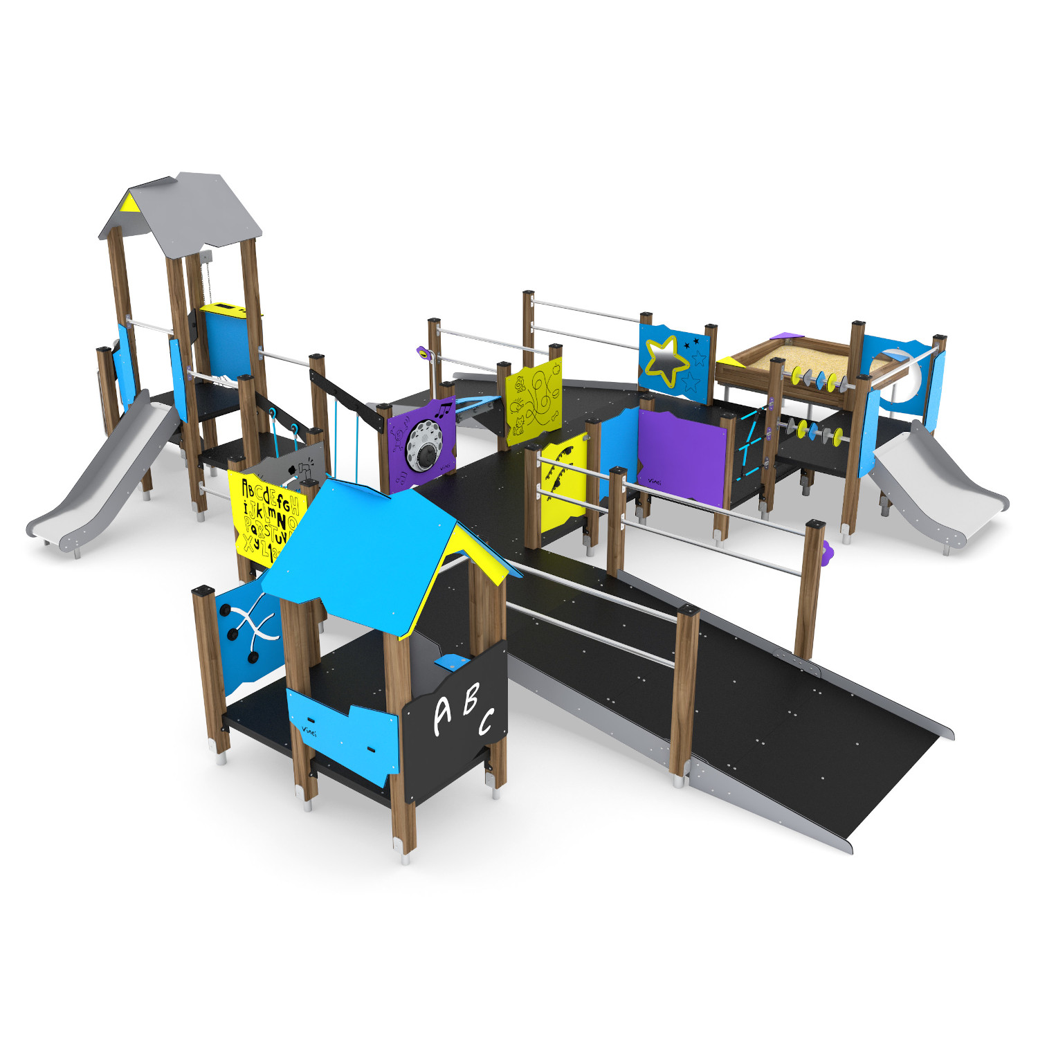 Large Colourful Interactive Play Structure Morti Sport & Play Equipment