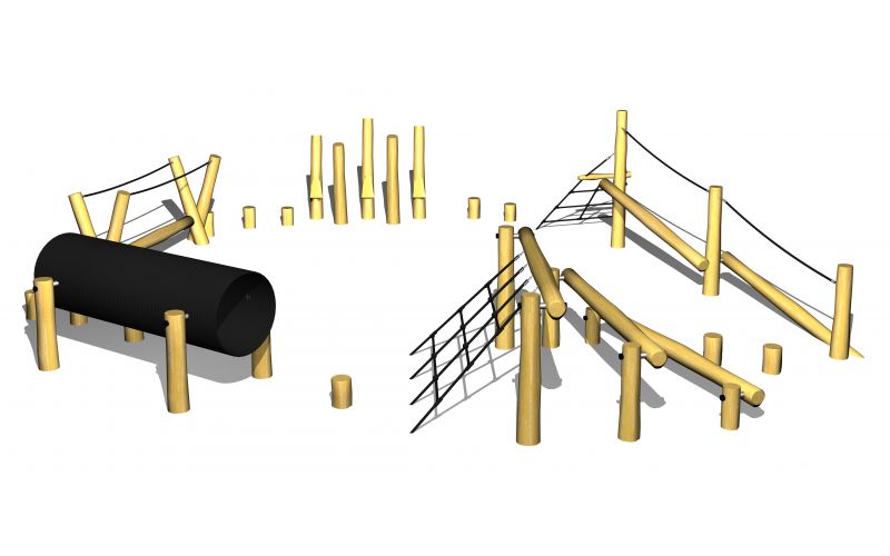 Small Wooden Obstacle Course 2 Morti Sport & Play Equipment