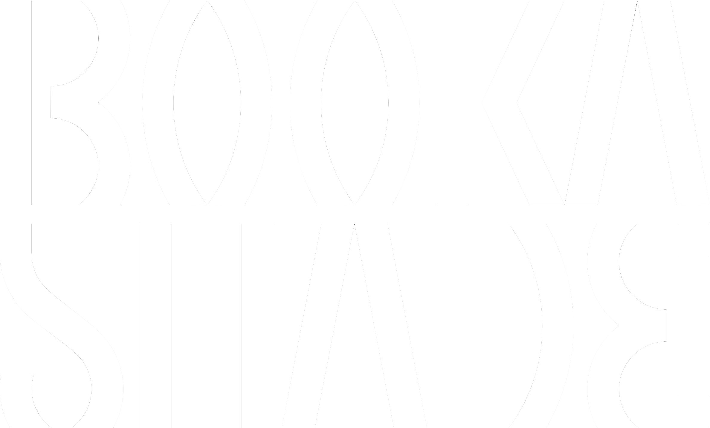Booka Shade's all caps logo floating.
