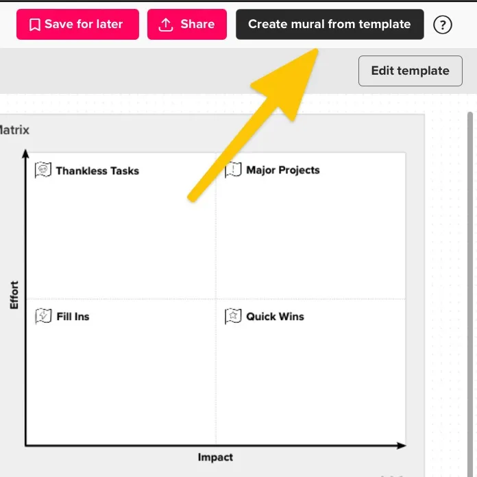 Screenshot explaining how to duplicate a Mural template