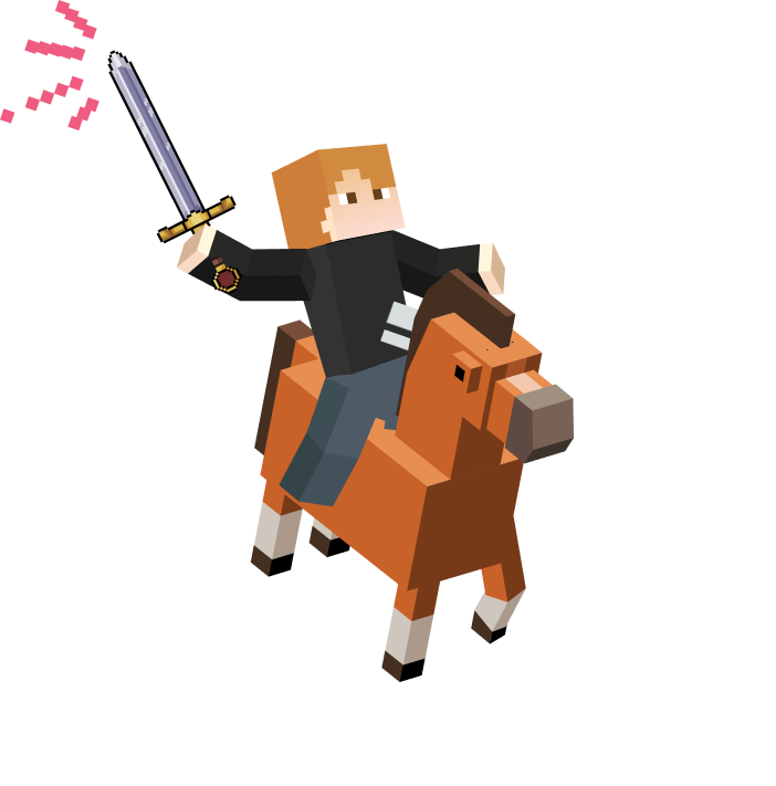 decorative minecraft hgorse riding