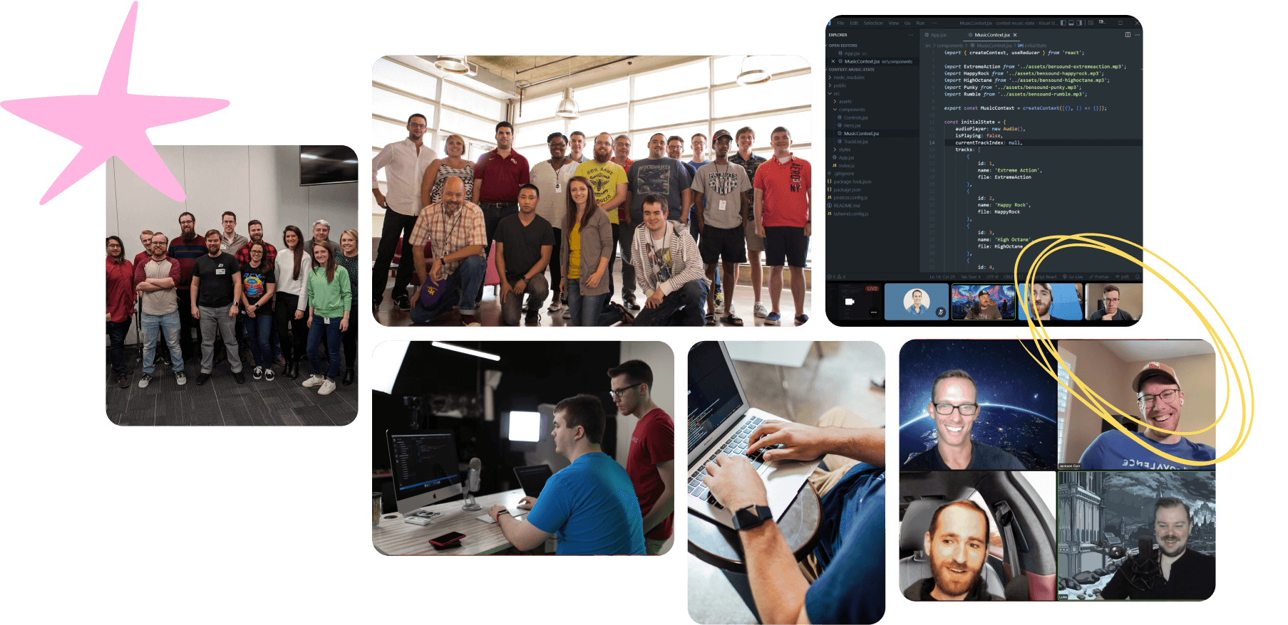 company history photo mosaic