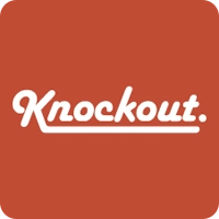 A red square with the word knouckout written on it