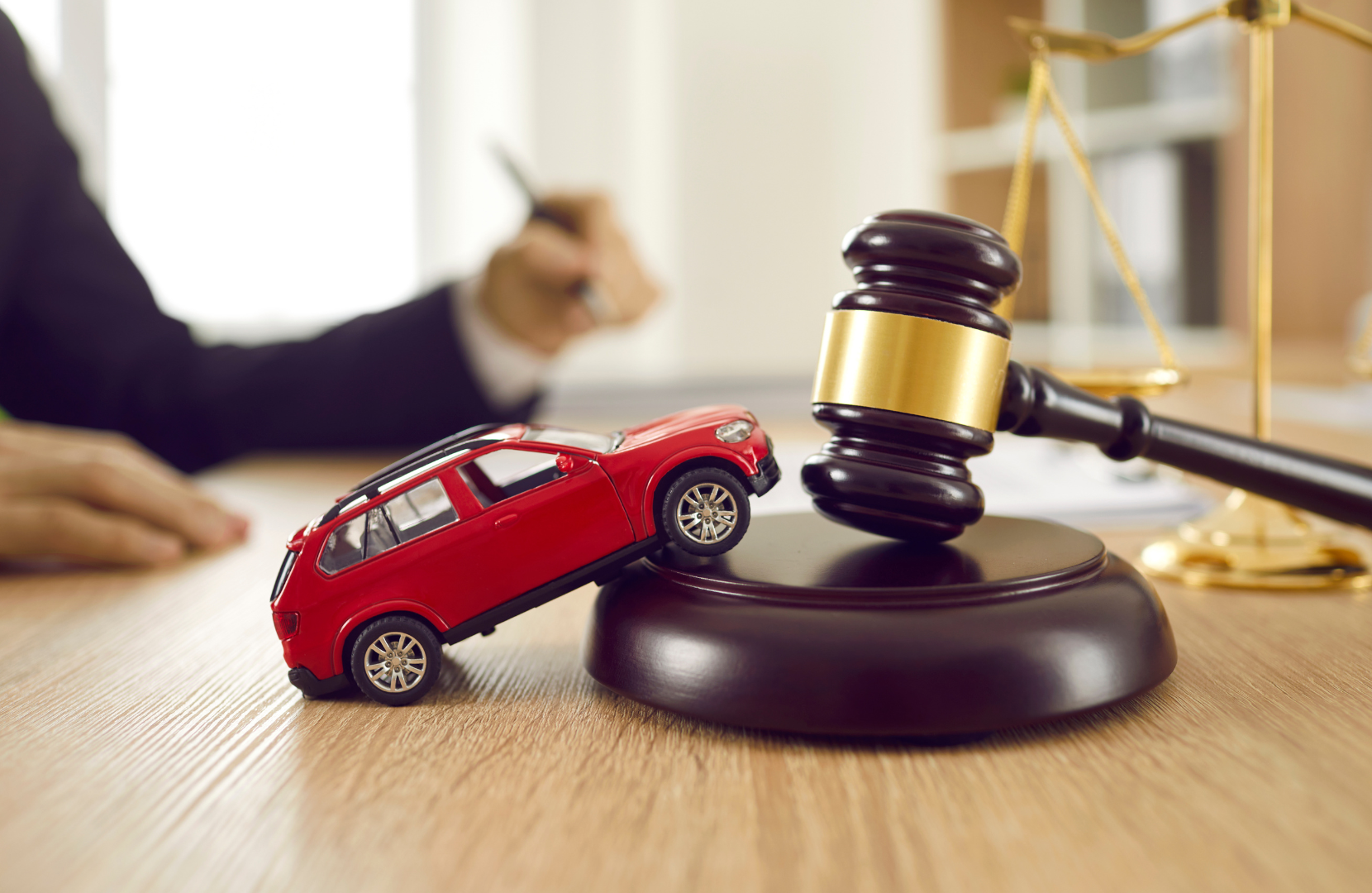 little toy automobile on lawyer