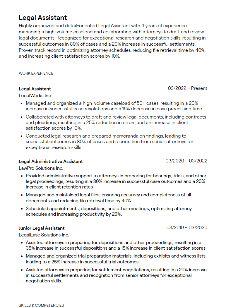Deposition Summary Formats