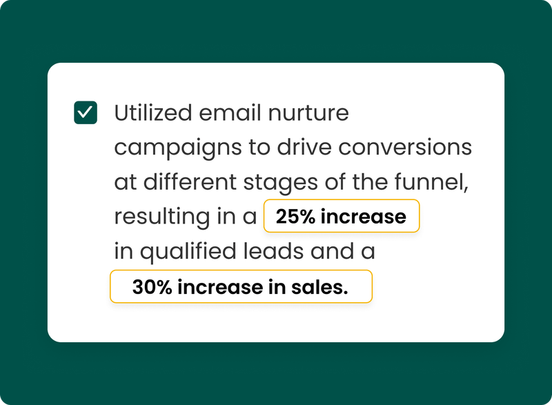 Resume Bullet Point Generator Write Your Bullet Points with AI Teal